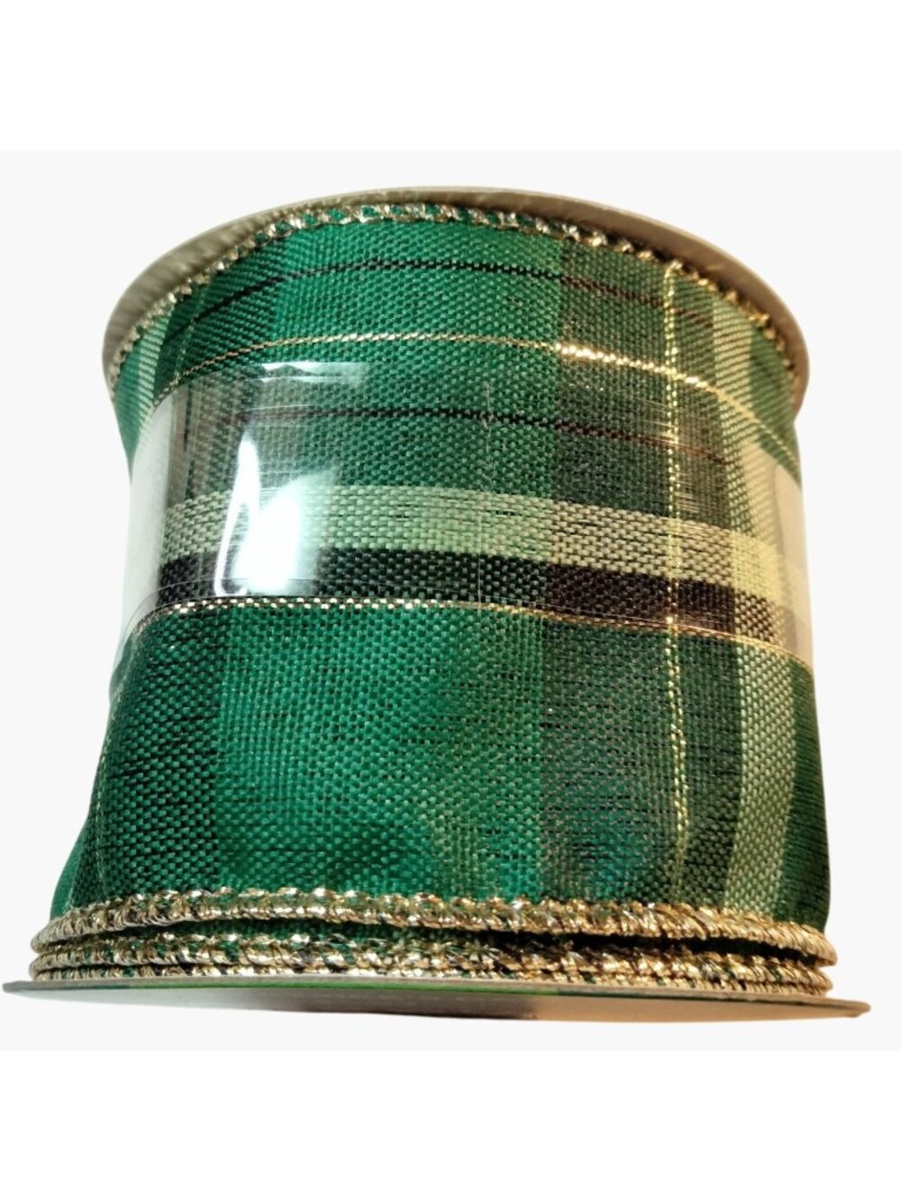 Green Plaid Ribbon Wire Edge 4 Yards Decorative Christmas Craft